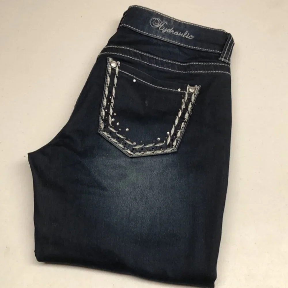 HYDRAULIC MID-RISE SKINNY STRETCH JEANS 6/28x32 ⭐️